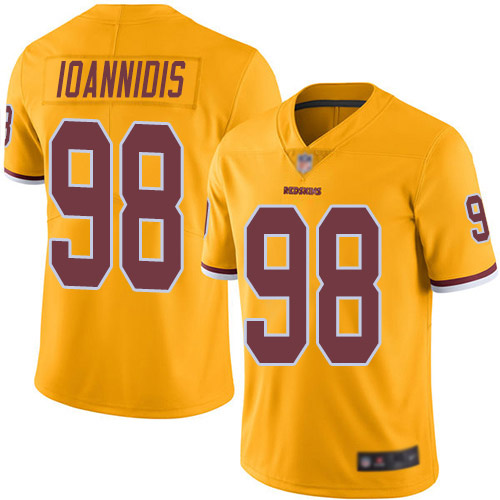 Washington Redskins Limited Gold Youth Matt Ioannidis Jersey NFL Football #98 Rush Vapor Untouchable